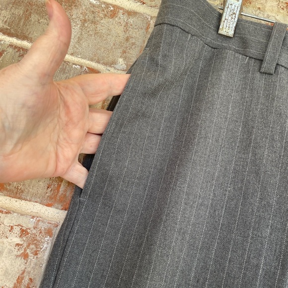 John W. Nordstrom Gray Striped Smartcare Men’s Slacks - Picture 3 of 9